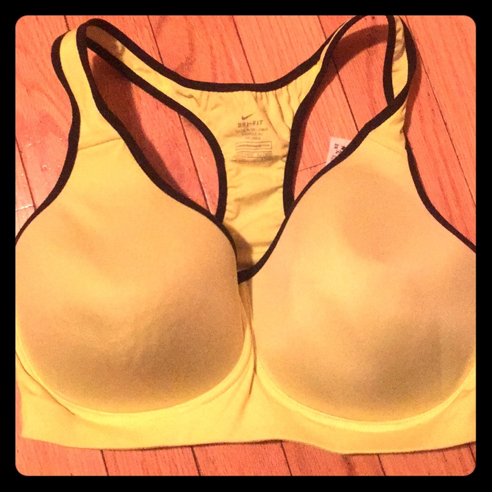 Yellow Nike Sports Bra